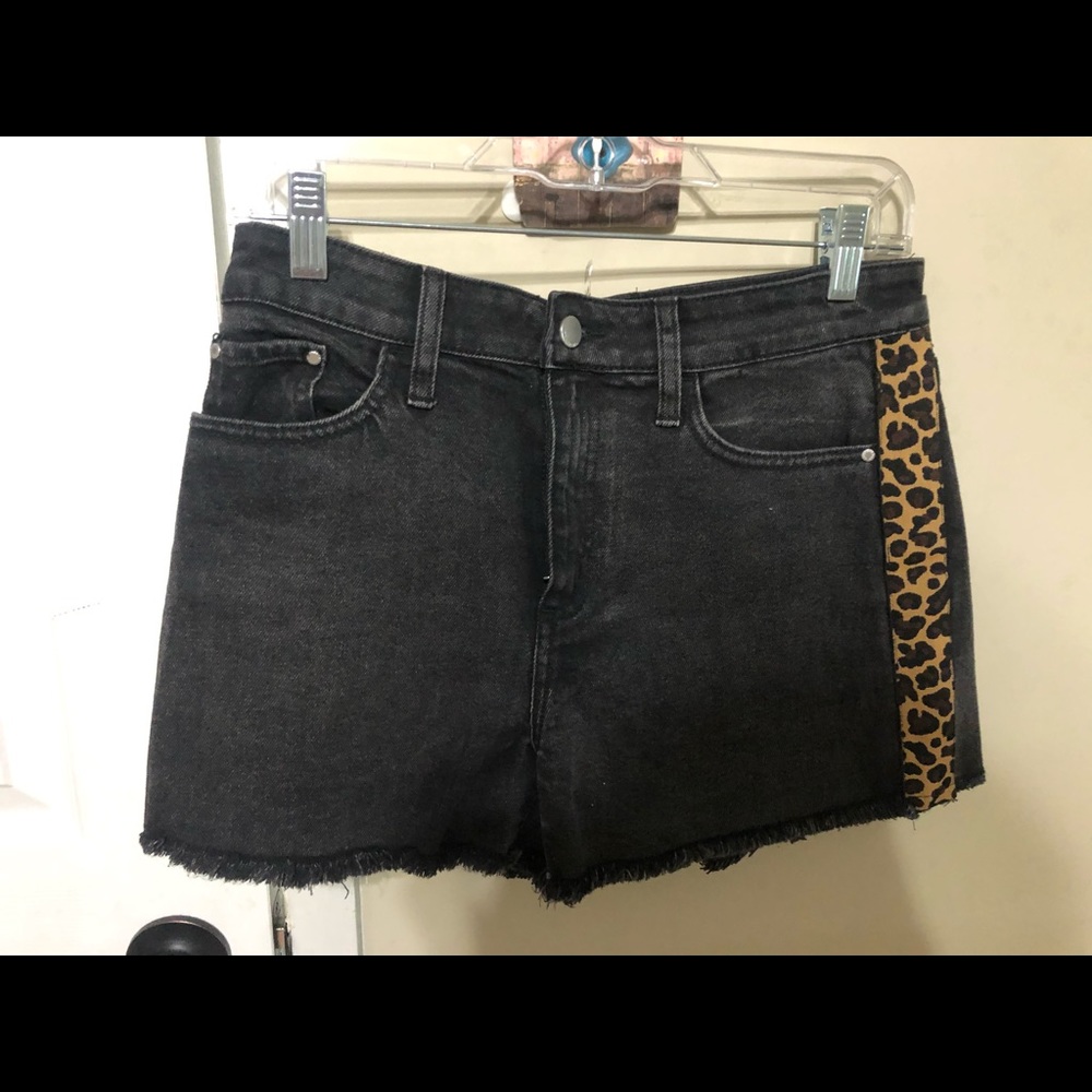 Black and Cheetah print shorts
